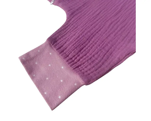 Sac de dormit cu picioruse 0.3 tog din muselina Lavender 100 cm