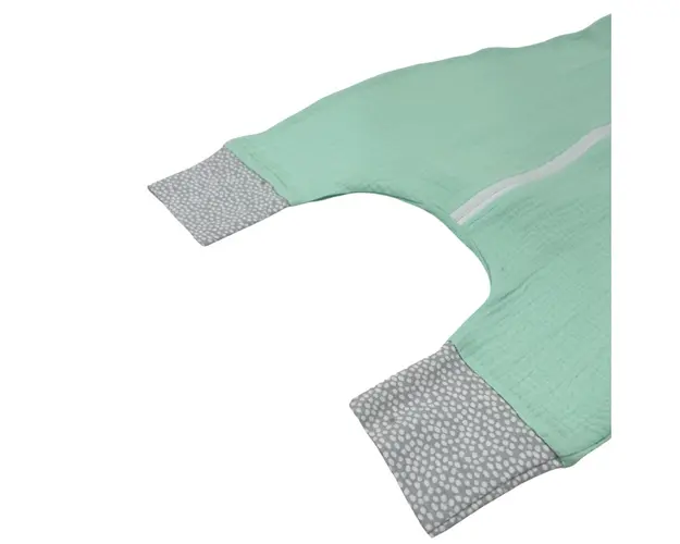 Sac de dormit cu picioruse 0.3 tog din muselina Minty 70 cm