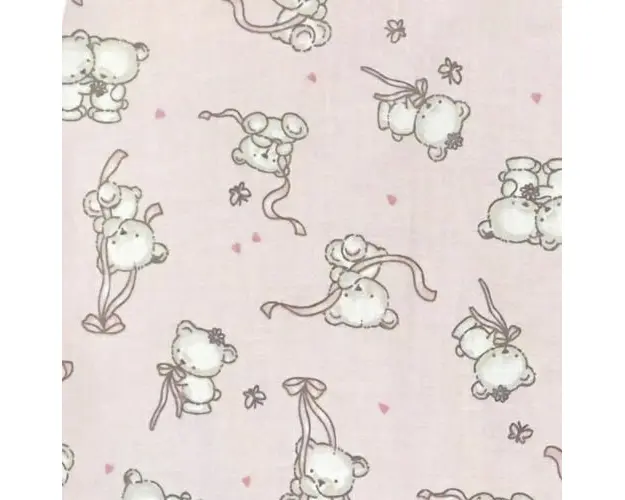Sac de dormit primavara 0.8 tog Loving bear pink 110 cm