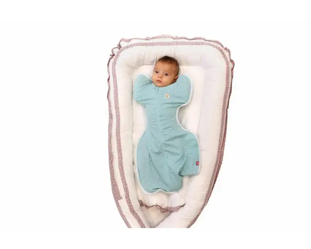 Sac de dormit nou-nascut KidsDecor 1 tog Swaddle First Sleep Calm Star 60 cm