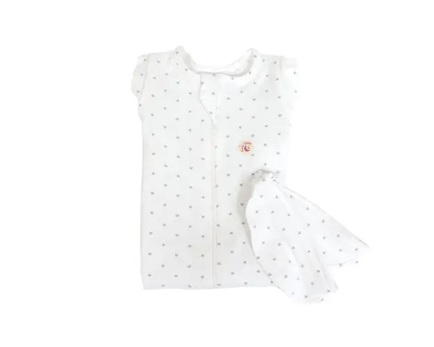 Sac de dormit Swaddle First Sleep Star Light 3-6 luni faza 2 pentru bebelusi 74 cm