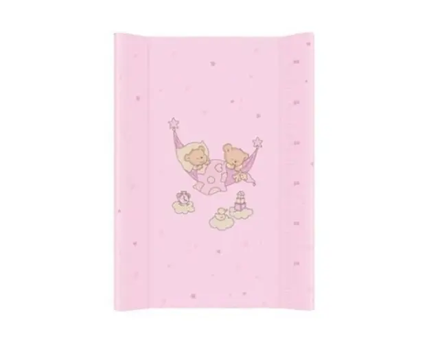 Saltea de infasat cu intaritura 70x50 cm ursuletii somnorosi roz