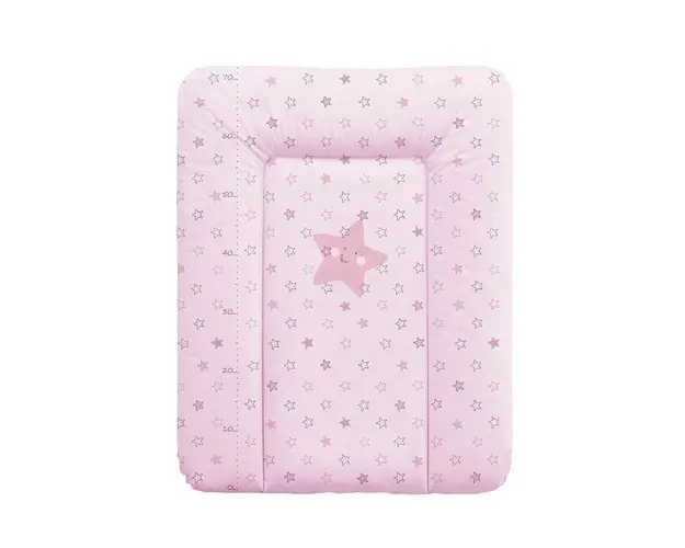 Saltea de infasat moale fara intaritura si capat inchis Steluta Roz 50x70 cm