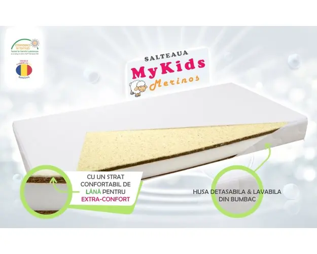 Saltea fibra cocos Merinos 120x60x09 cm