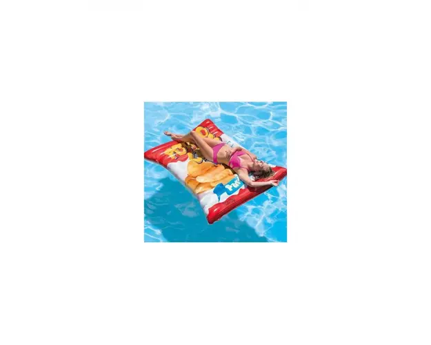 Saltea gonflabila pentru piscina Intex Potato Chips multicolor 178 x 140 cm pentru adulti si copii
