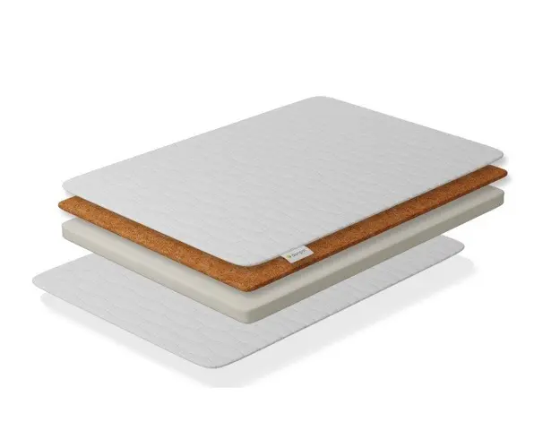Saltea pentru copii cocos spuma T18 cu husa detasabila bumbac 140x70x10 cm