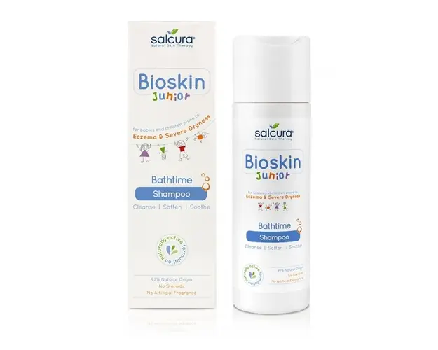 Sampon Bioskin Junior pt bebelusi si copii, scalp uscat cu eczeme si coji Salcura 200 ml
