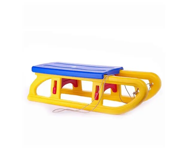 Sanie din plastic mare 26 x 90 x 34 cm galben albastru