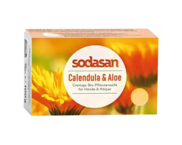 Sapun crema cu galbenele si aloe 100g Sodasan