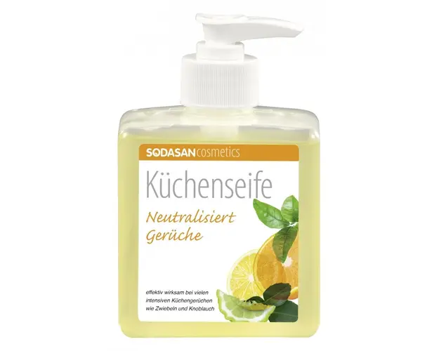 Sapun lichid bio bucatarie pentru scos mirosuri si degresat maini 300 ml Sodasan