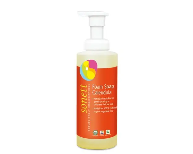 Sapun lichid ecologic spumant cu galbenele pentru copii 200ml Sonett