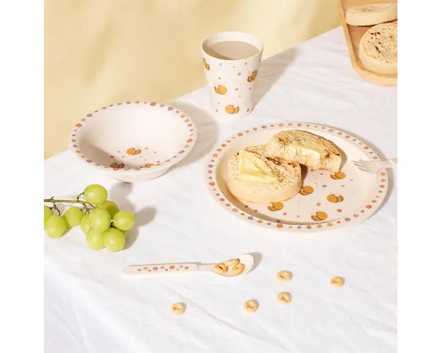 Set de masa din bambus Albinuta vesela