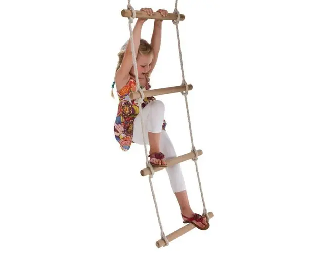 Scara de catarat din sfoara Wooden Rungs cu 5 trepte KBT