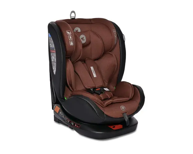 Scaun auto pentru copii cu isofix Ares i-Size si rotativ 360 grade 0 luni-12 ani Ginger