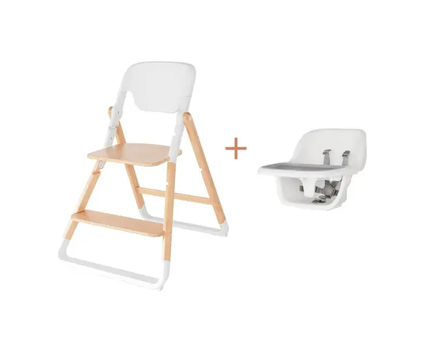 Scaun de masa copii 2 in 1 lemn natur Evolve Ergobaby