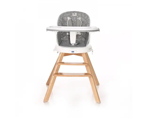 Scaun de masa cu sezut rotativ Napoli 3 in 1 Grey Candy