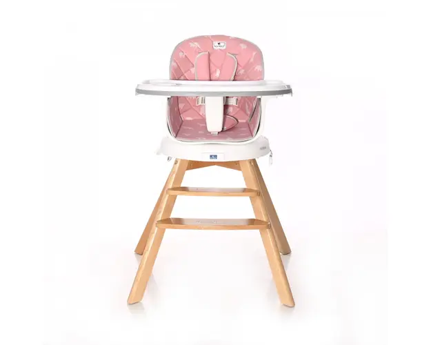 Scaun de masa cu sezut rotativ Napoli 3 in 1 Pink Bears