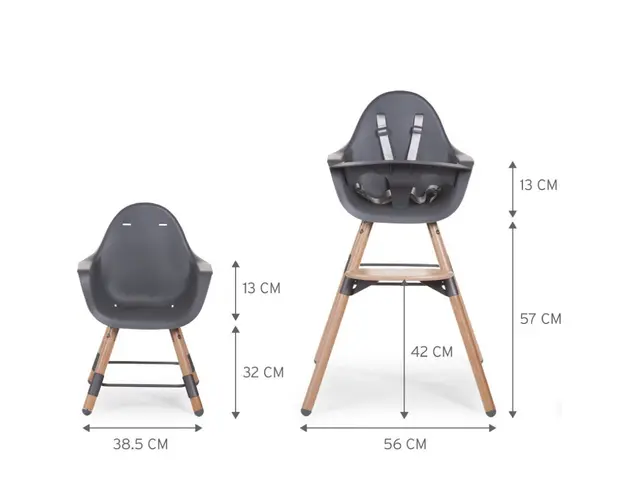 Scaun de masa reglabil in inaltime Childhome Evolu 2 naturalantracit