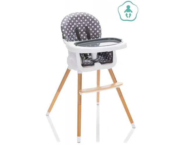 Scaun inalt pentru masa Paul star grey Fillikid