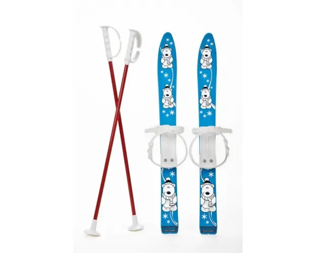 Schiuri mici pentru copii albastre 70 cm Marmat