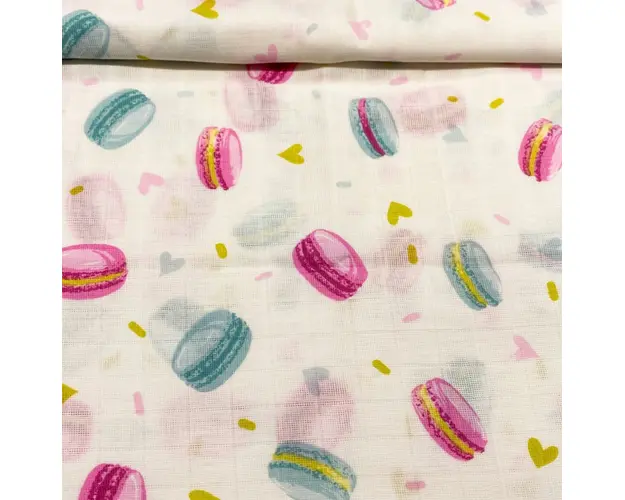 Scutec din muselina macarons colorate 80x80cm Kreis Design