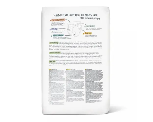 Scutece Hipoalergenice Eco KitKin Pull Up XL6 Marimea 6, 15 kg+ 18 buc