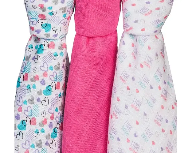 Scutece textile pentru bebelusi 3 buc BabyOno 02 Roz