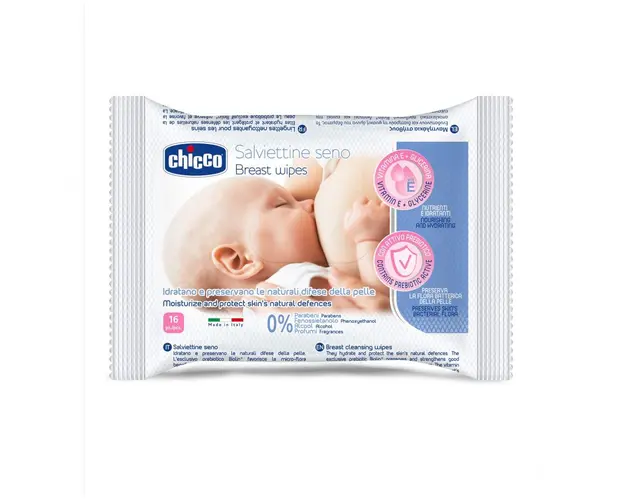 Servetele umede Chicco pentru igiena sanului 16 buc 0 luni+