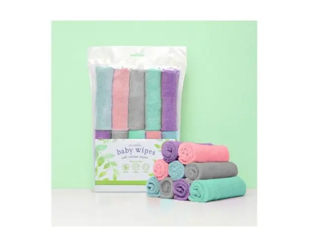 Set 10 servetele textile moi Bambino Mio Cloud