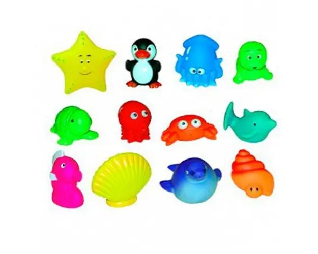 Set 12 jucarii de baie animale marine Ludi