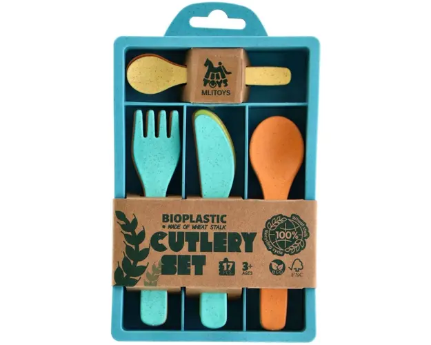 Set 17 tacamuri bioplastic pentru copii