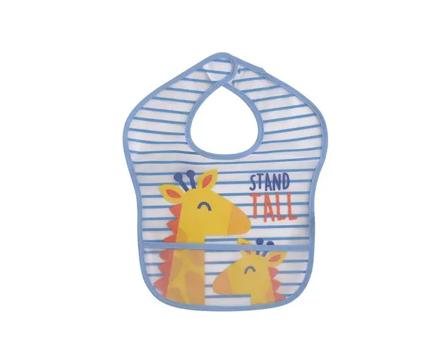Set 2 bavete impermeabile peva 28,5 x 36 cm inchidere cu banda velcro baietei