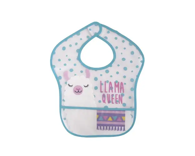 Set 2 bavete impermeabile peva 28,5 x 36 cm inchidere cu banda velcro fetite