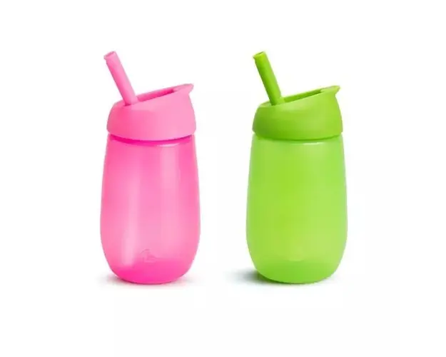 Set 2 cani Simple Clean Munchkin cu pai 296ml 12L+ greenpink
