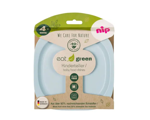Set 2 farfurii pentru mancarea copiilor nip Eat Green 37068