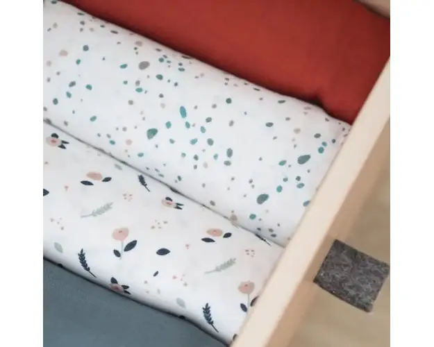 Set 2 museline Beaba bumbac 120x120 cm Hot SauceTerrazzo