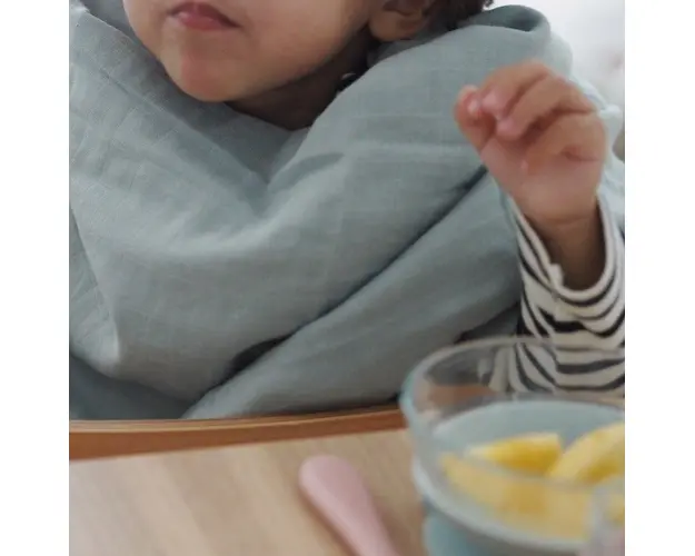 Set 2 museline Beaba bumbac 120x120 cm Mirage GreyJungle