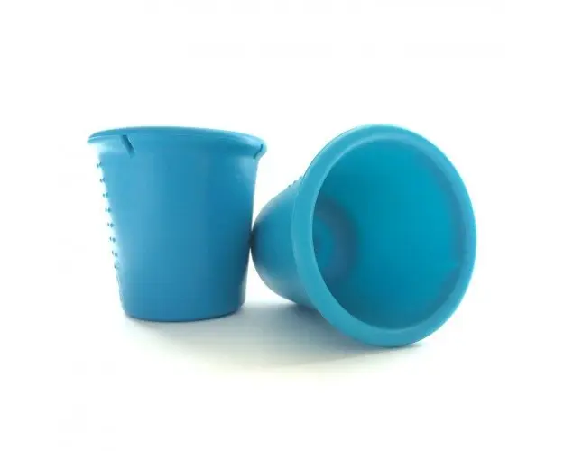 Set 2 pahare din silicon Silikids Teal