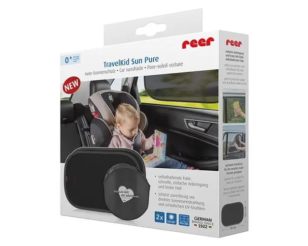 Set 2 parasolare auto cu lipire fara ventuze TravelKid Sun Pure Reer 86121