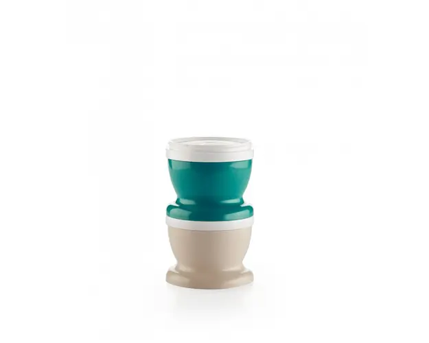 Set 2 recipiente cu capac si lingurita Thermobaby Emeraude