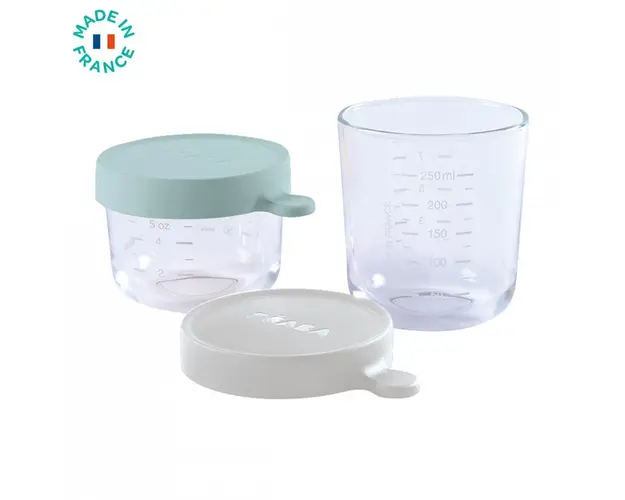Set 2 recipiente sticla 150250 ml verde