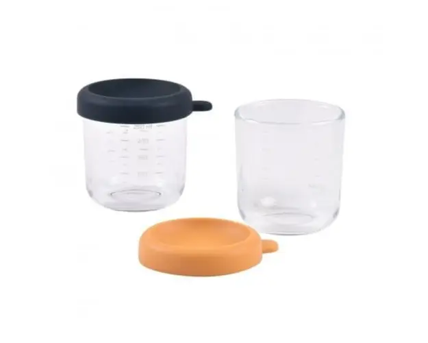 Set 2 recipiente sticla Beaba 250 ml night blue honey