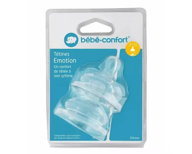 Set 2 tetine silicon Bebe Confort Emotion S1 0-12 luni