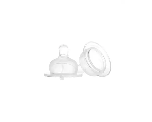 Set 2 tetine silicon super fin gat larg Minut Baby 0+