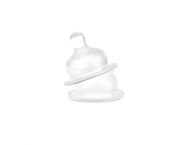 Set 2 tetine silicon super fin gat larg Minut Baby 6+