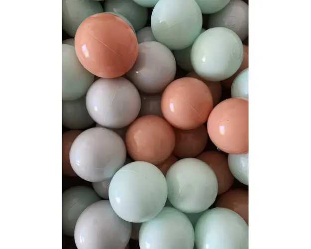 Set 200 bile Flumi din plastic colorate 7 cm verde gri