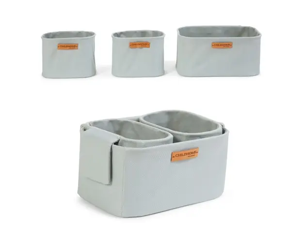 Set 3 cosuri depozitare Childhome gri