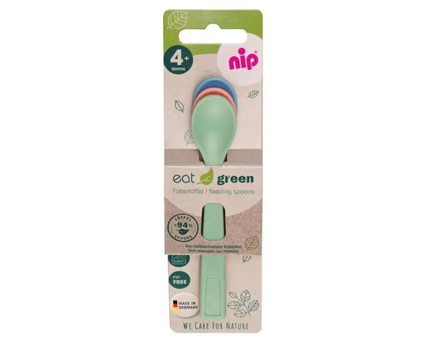 Set 3 lingurite pentru bebelusi nip Eat Green 37066