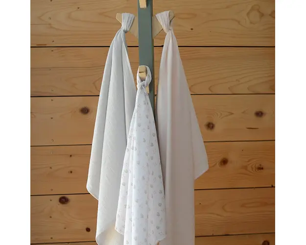 Set 3 museline Beaba bumbac organic 70x70 cm swan pink