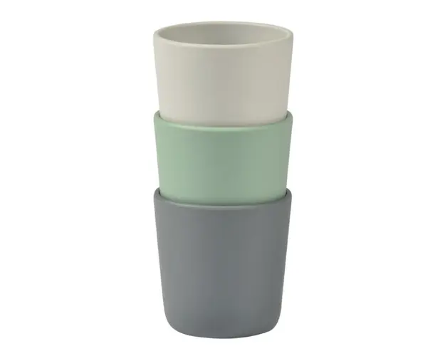 Set 3 pahare silicon Beaba Sage Green